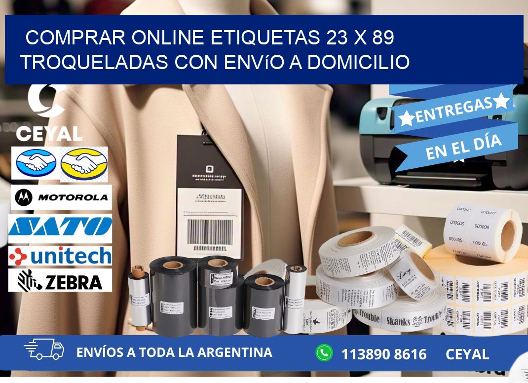 Comprar online etiquetas 23 x 89 troqueladas con envío a domicilio