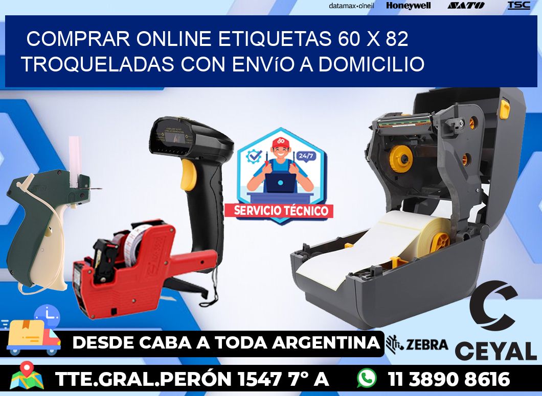Comprar online etiquetas 60 x 82 troqueladas con envío a domicilio