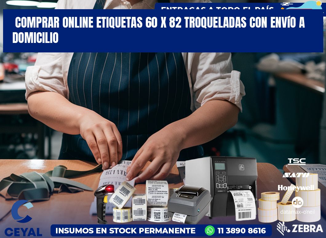 Comprar online etiquetas 60 x 82 troqueladas con envío a domicilio