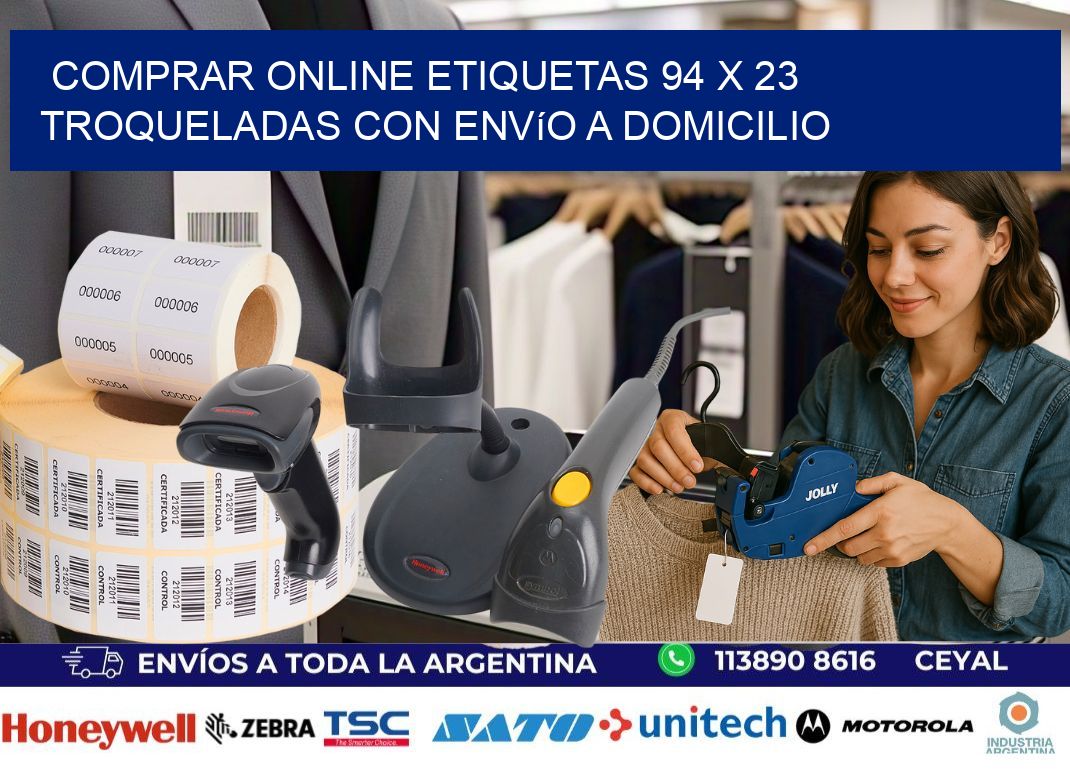 Comprar online etiquetas 94 x 23 troqueladas con envío a domicilio