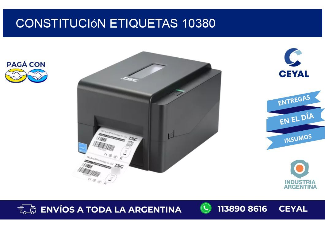 Constitución etiquetas 10380