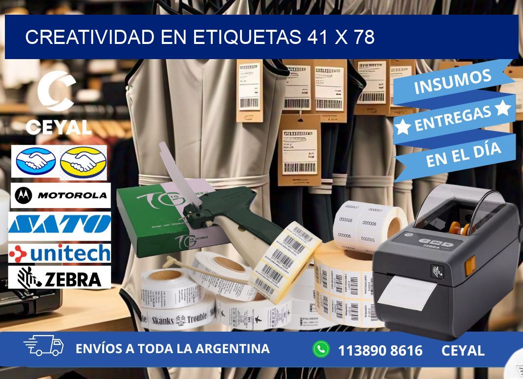 Creatividad en etiquetas 41 x 78