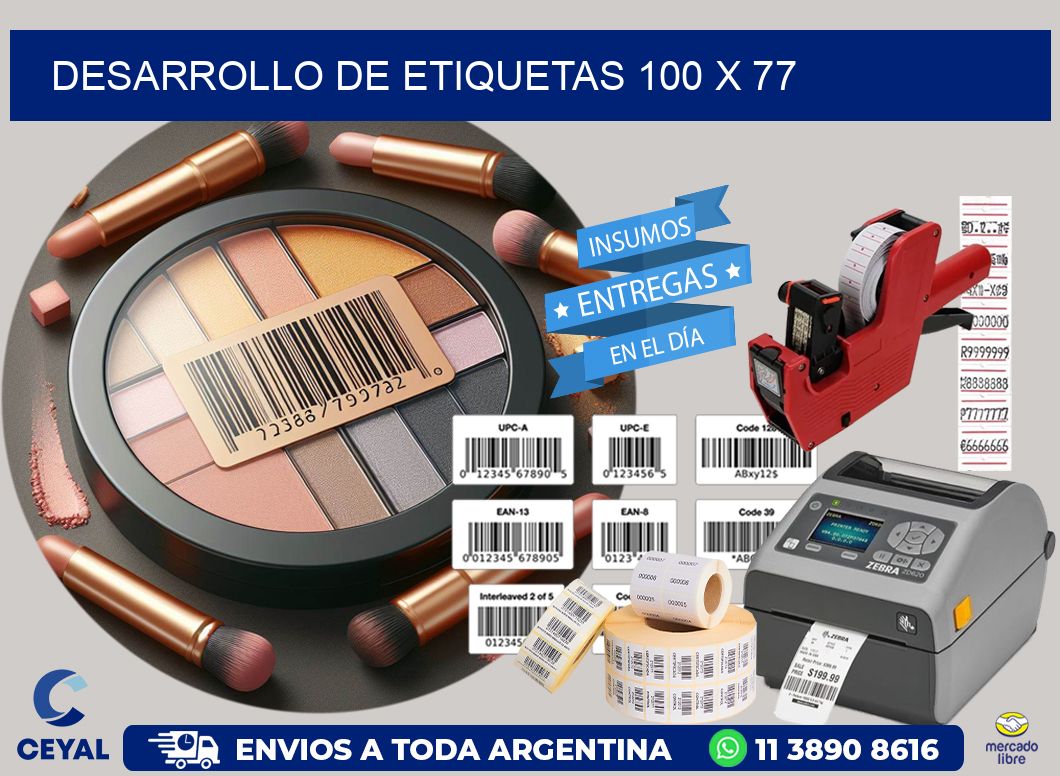 Desarrollo de etiquetas 100 x 77