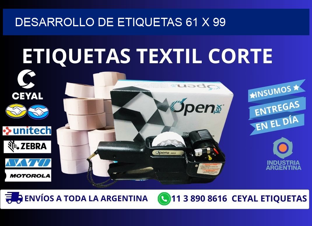 Desarrollo de etiquetas 61 x 99