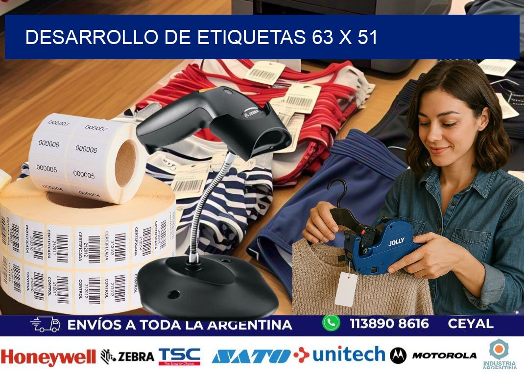 Desarrollo de etiquetas 63 x 51