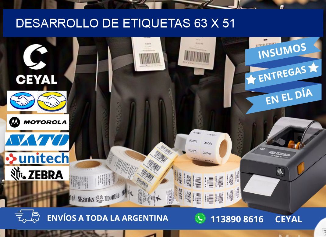 Desarrollo de etiquetas 63 x 51