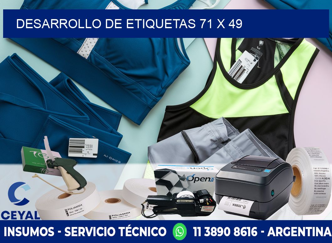 Desarrollo de etiquetas 71 x 49