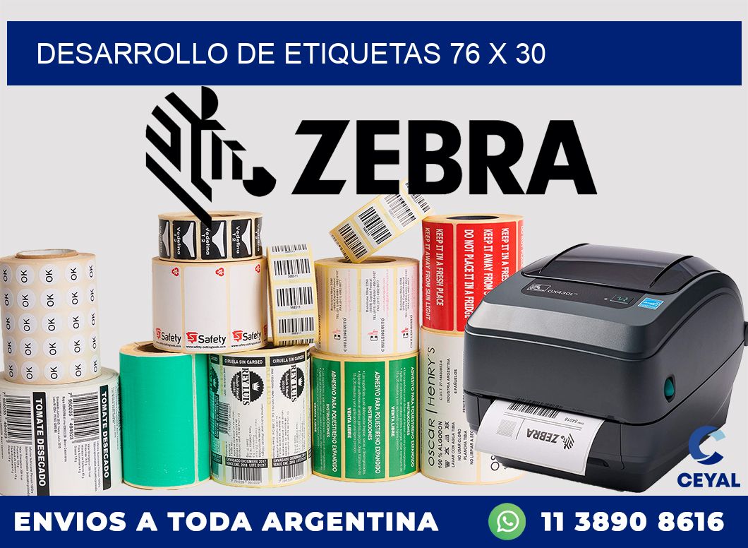 Desarrollo de etiquetas 76 x 30