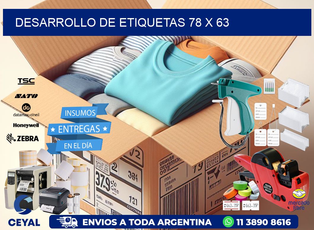 Desarrollo de etiquetas 78 x 63