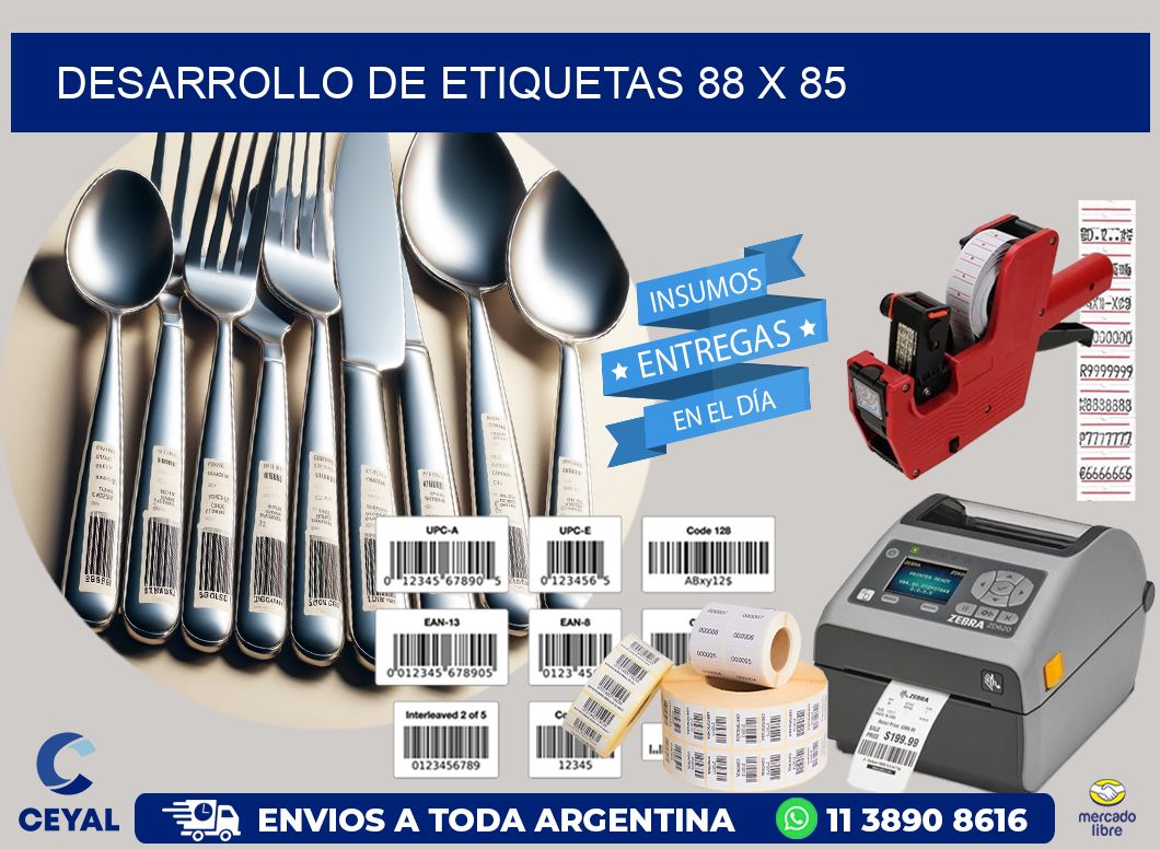 Desarrollo de etiquetas 88 x 85