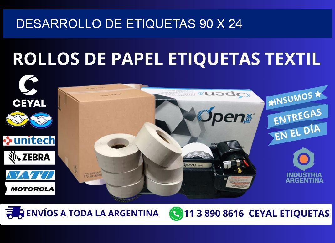 Desarrollo de etiquetas 90 x 24