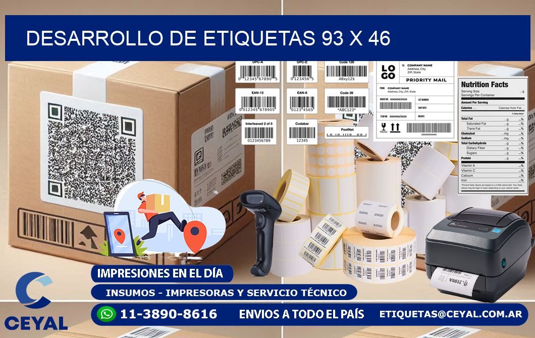 Desarrollo de etiquetas 93 x 46