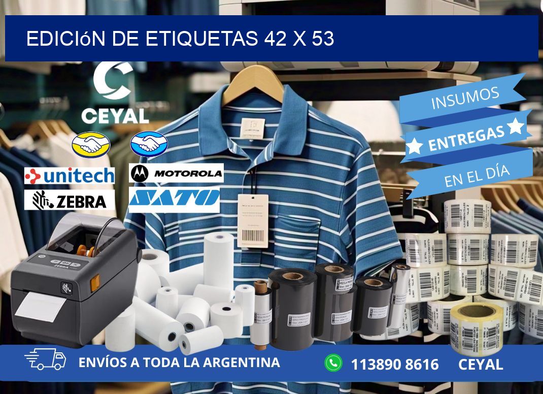 Edición de etiquetas 42 x 53
