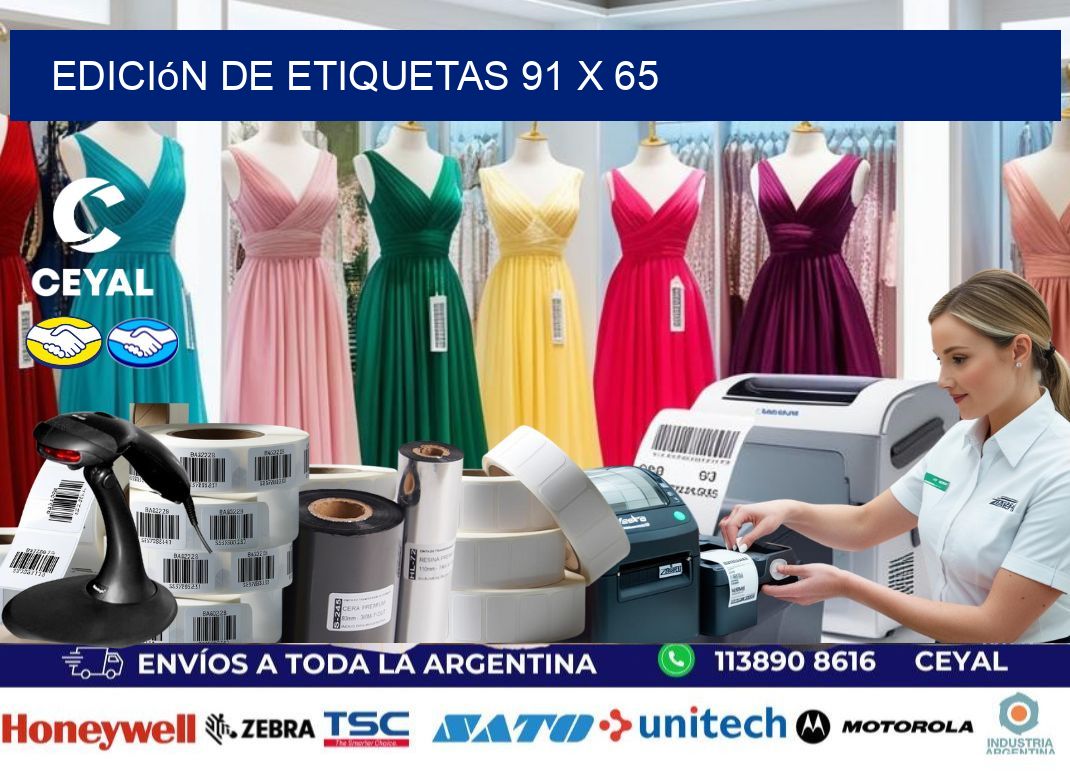 Edición de etiquetas 91 x 65