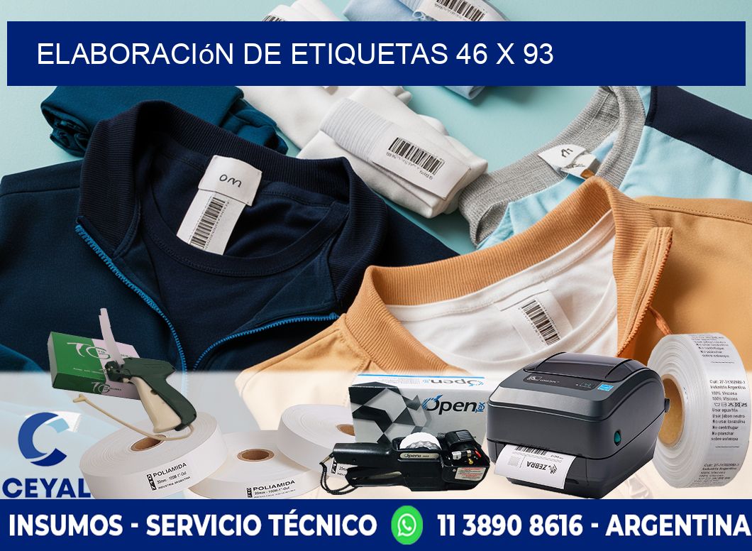 Elaboración de etiquetas 46 x 93