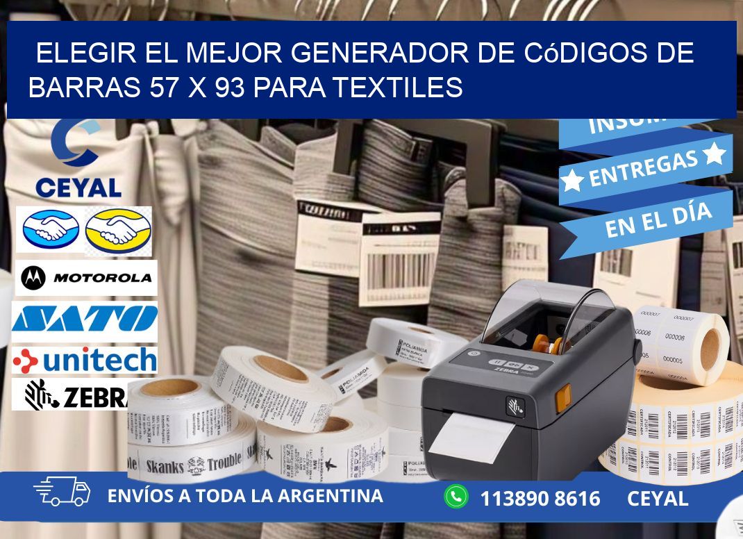 Elegir el Mejor Generador de Códigos de Barras 57 x 93 para Textiles