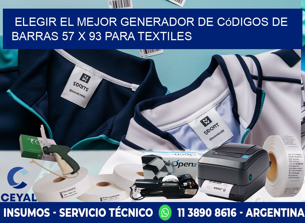 Elegir el Mejor Generador de Códigos de Barras 57 x 93 para Textiles