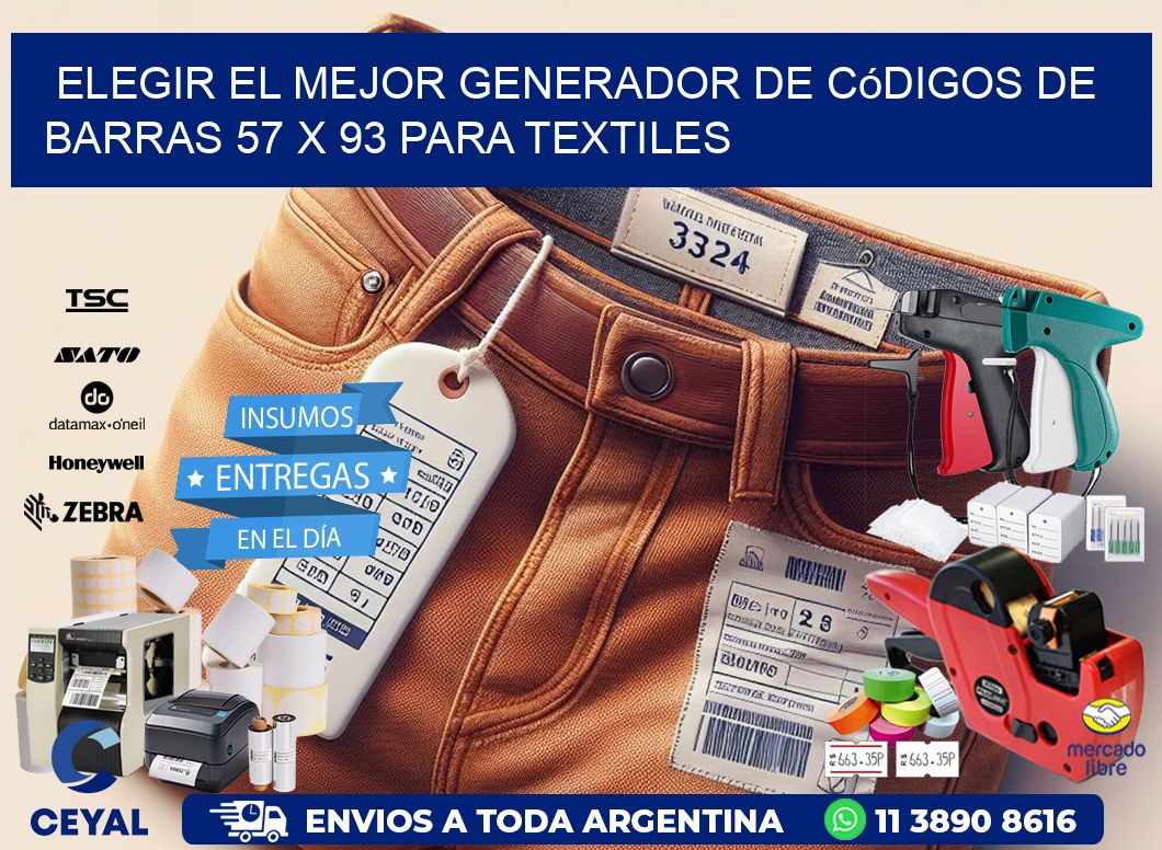 Elegir el Mejor Generador de Códigos de Barras 57 x 93 para Textiles