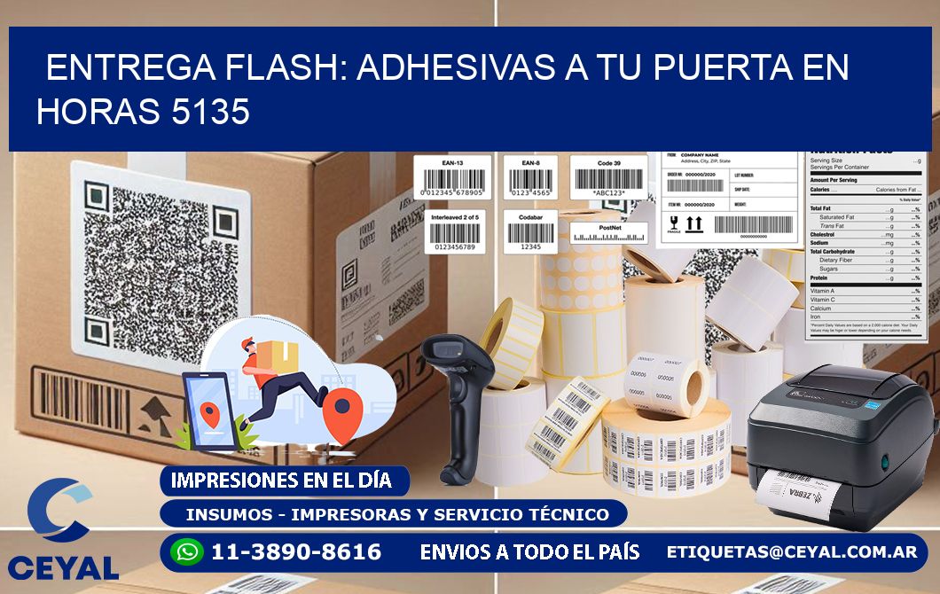 Entrega Flash: Adhesivas A Tu Puerta en Horas 5135