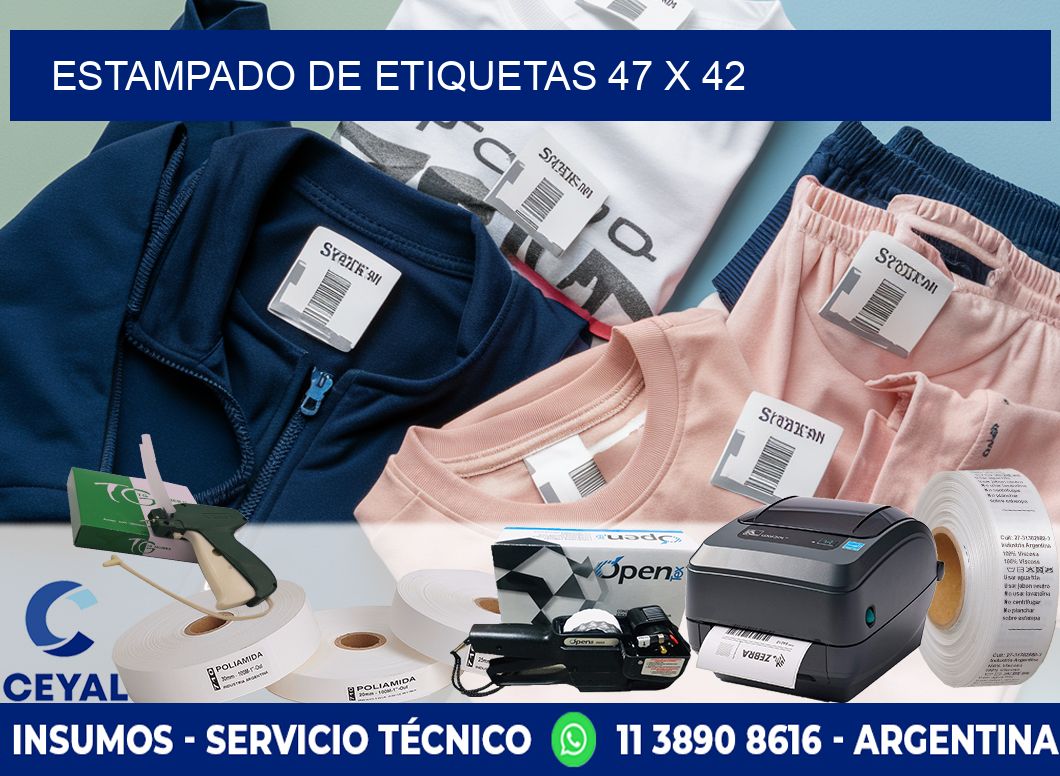 Estampado de etiquetas 47 x 42