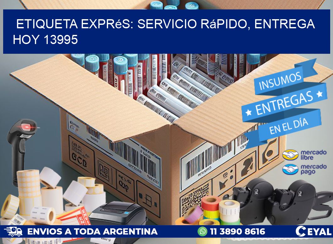 Etiqueta Exprés: Servicio Rápido, Entrega Hoy 13995