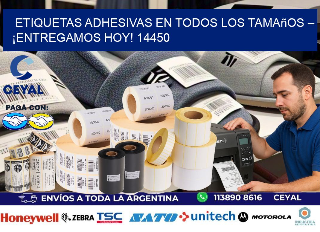 Etiquetas Adhesivas en Todos los Tamaños – ¡Entregamos Hoy! 14450