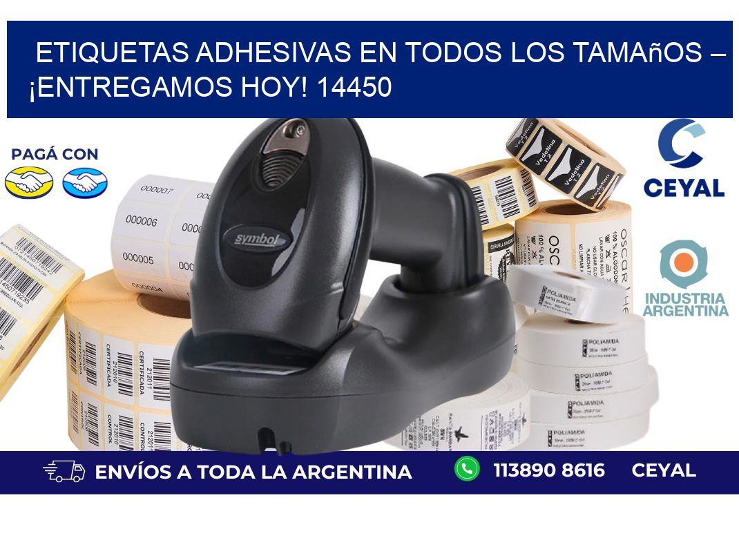 Etiquetas Adhesivas en Todos los Tamaños – ¡Entregamos Hoy! 14450