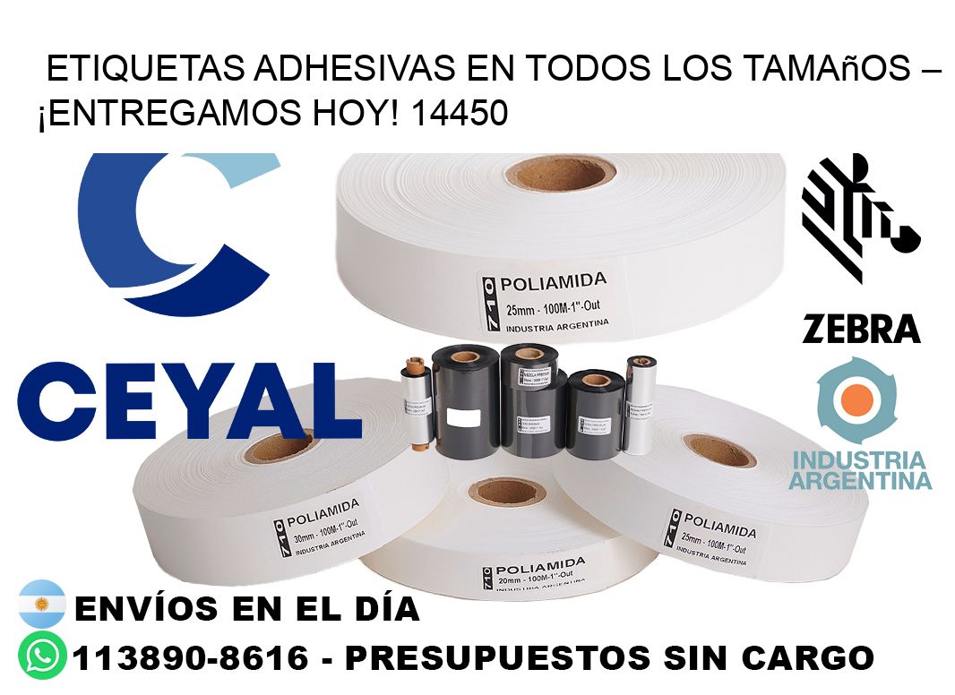 Etiquetas Adhesivas en Todos los Tamaños – ¡Entregamos Hoy! 14450