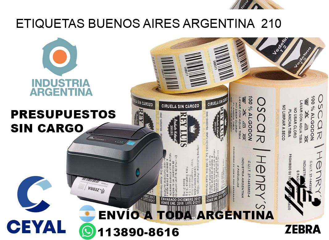 Etiquetas Buenos Aires Argentina  210