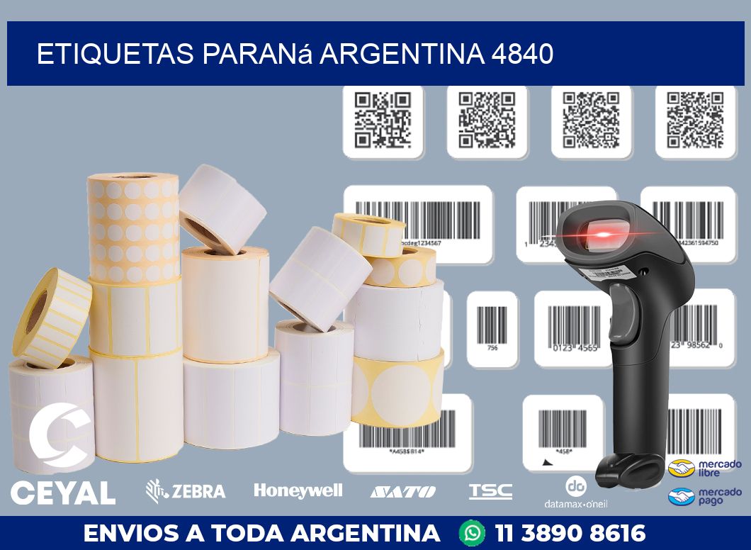 Etiquetas Paraná Argentina 4840