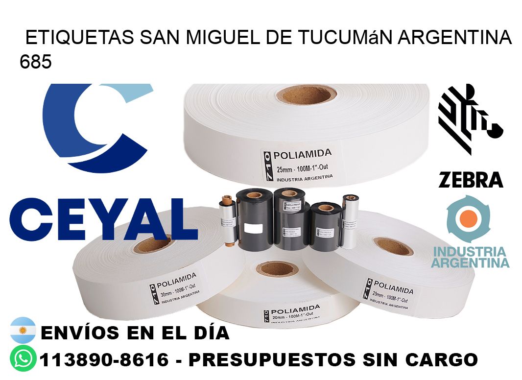 Etiquetas San Miguel de Tucumán Argentina 685