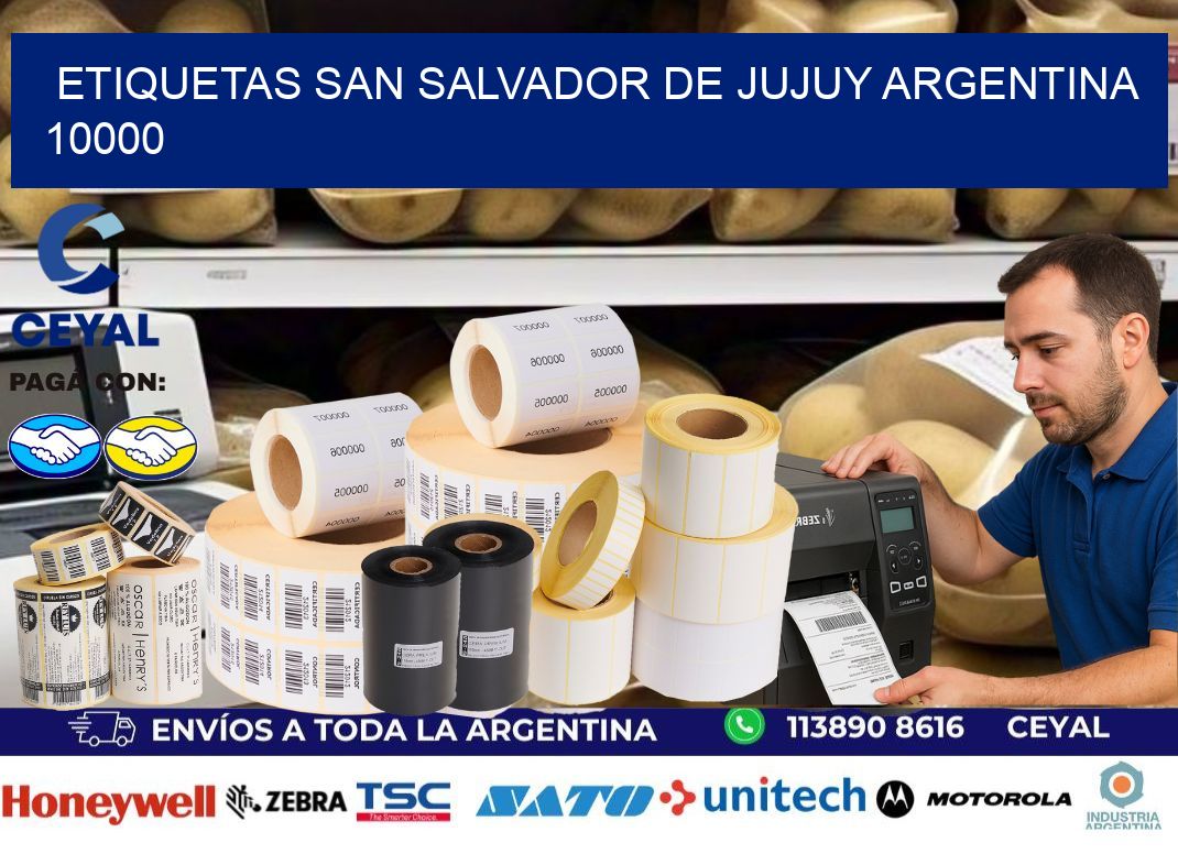Etiquetas San Salvador de Jujuy Argentina 10000