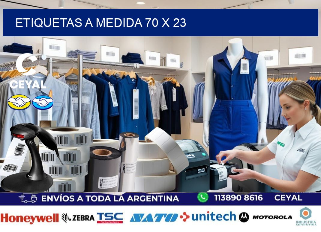 Etiquetas a medida 70 x 23
