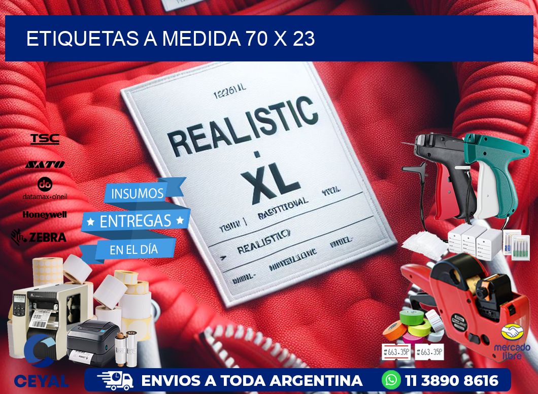 Etiquetas a medida 70 x 23