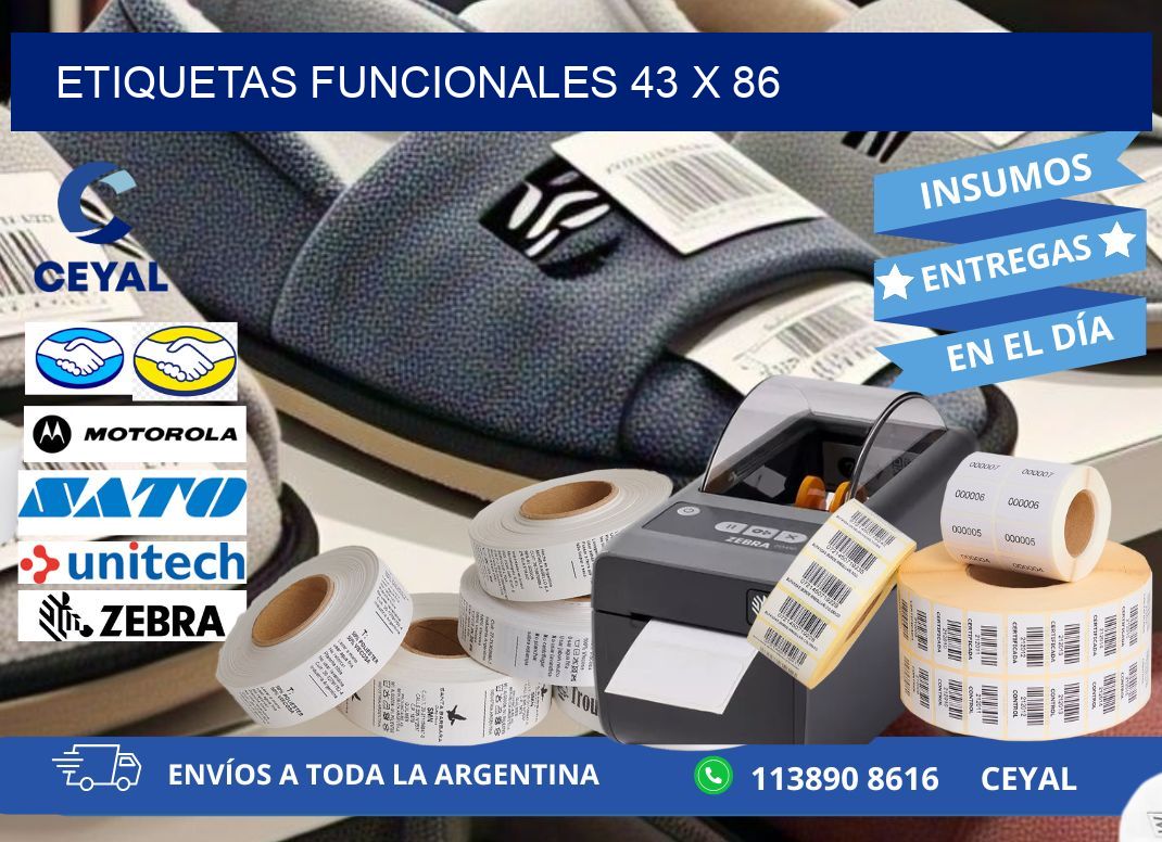 Etiquetas funcionales 43 x 86