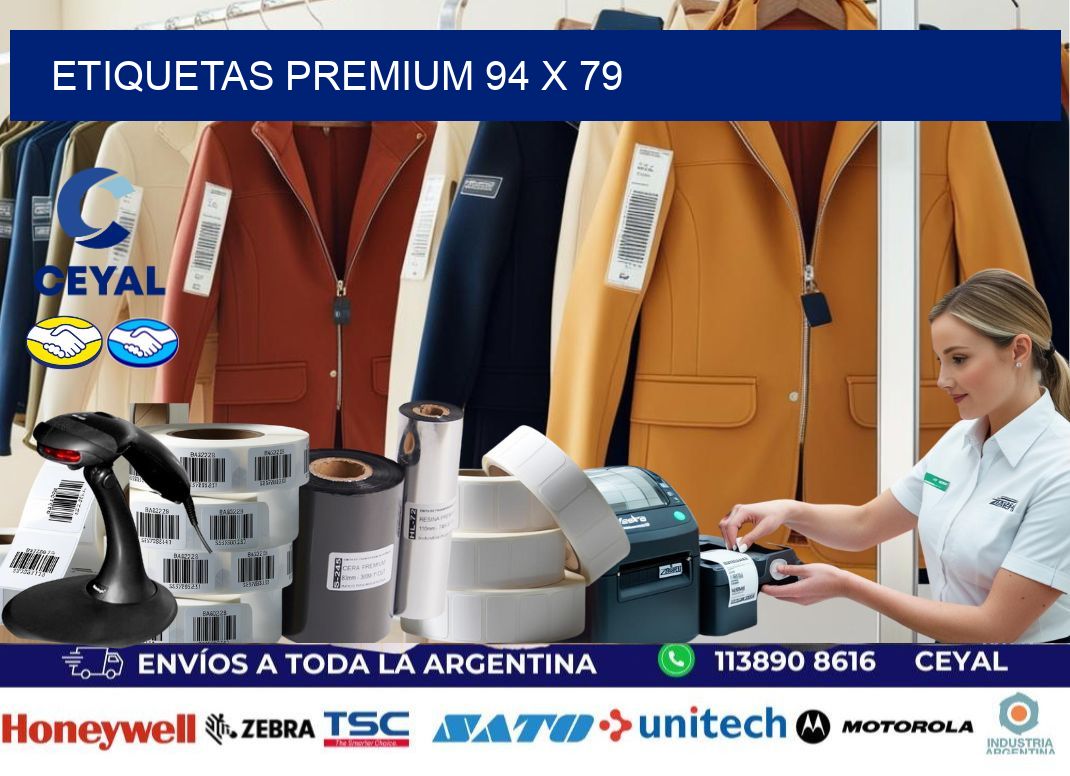 Etiquetas premium 94 x 79
