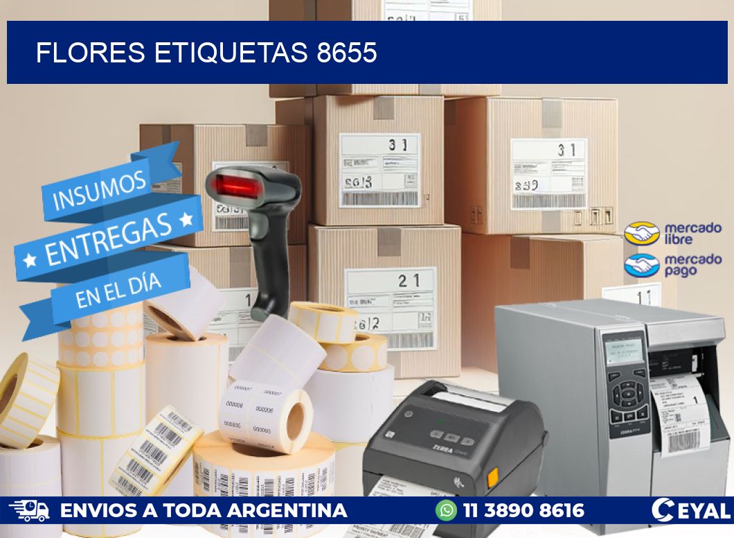 Flores etiquetas 8655