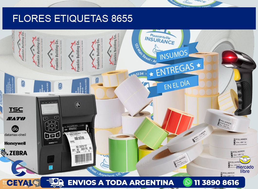 Flores etiquetas 8655