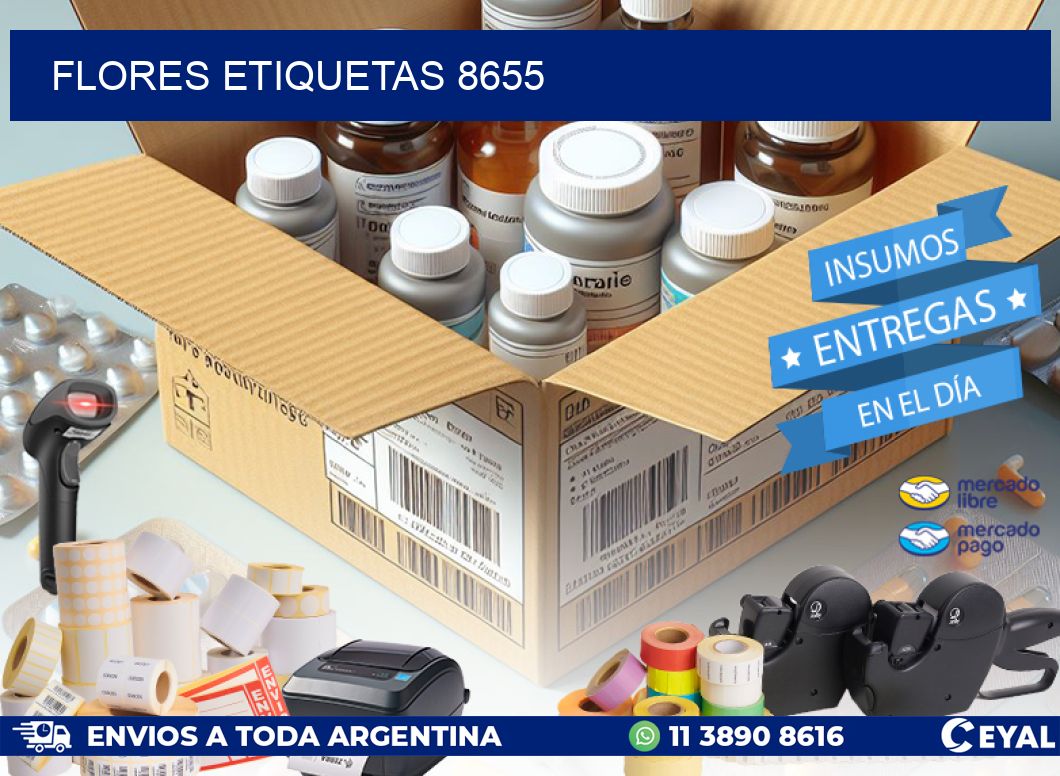 Flores etiquetas 8655