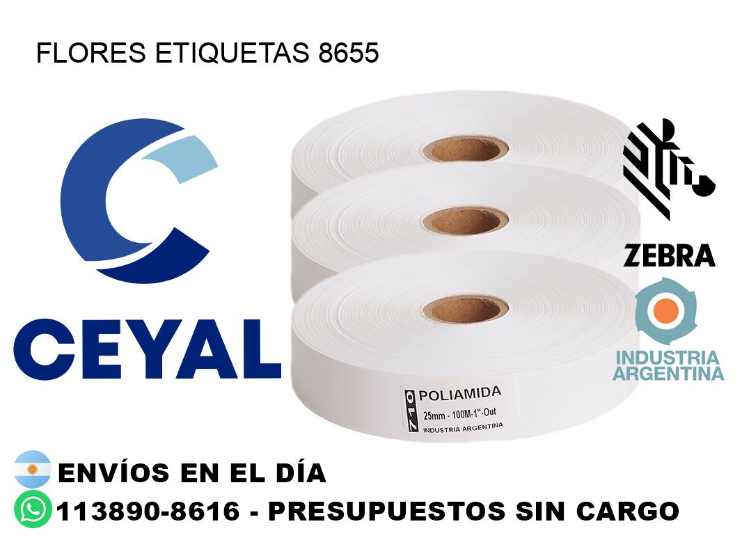 Flores etiquetas 8655