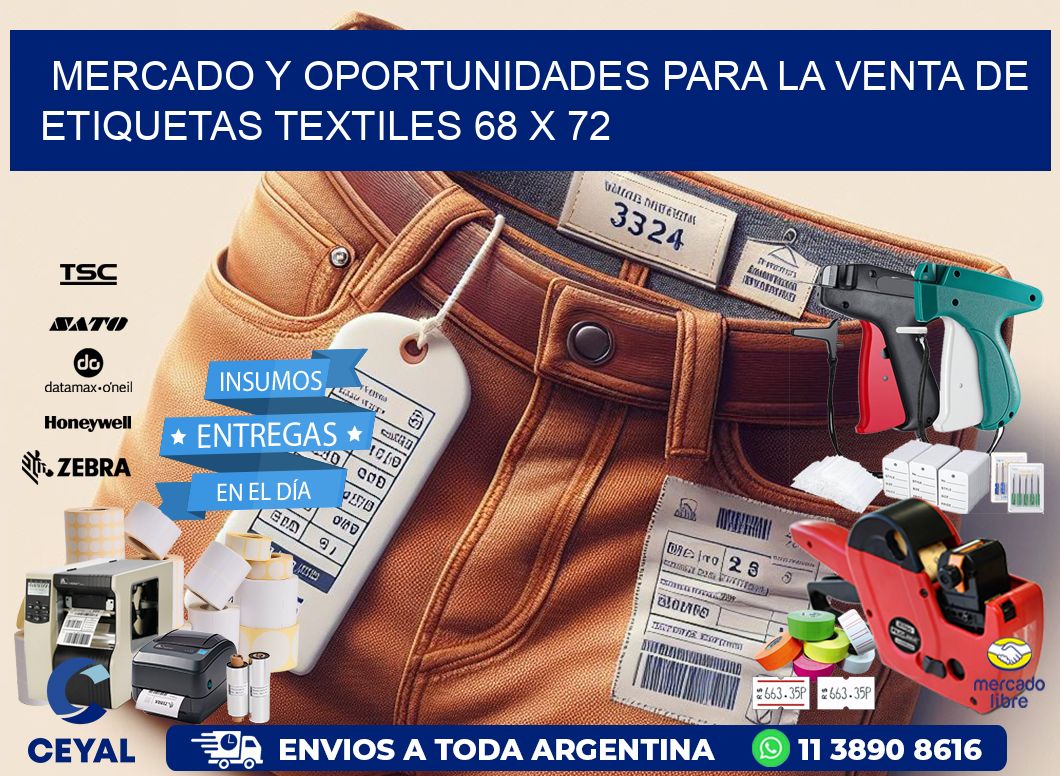 Mercado y Oportunidades para la Venta de Etiquetas Textiles 68 x 72