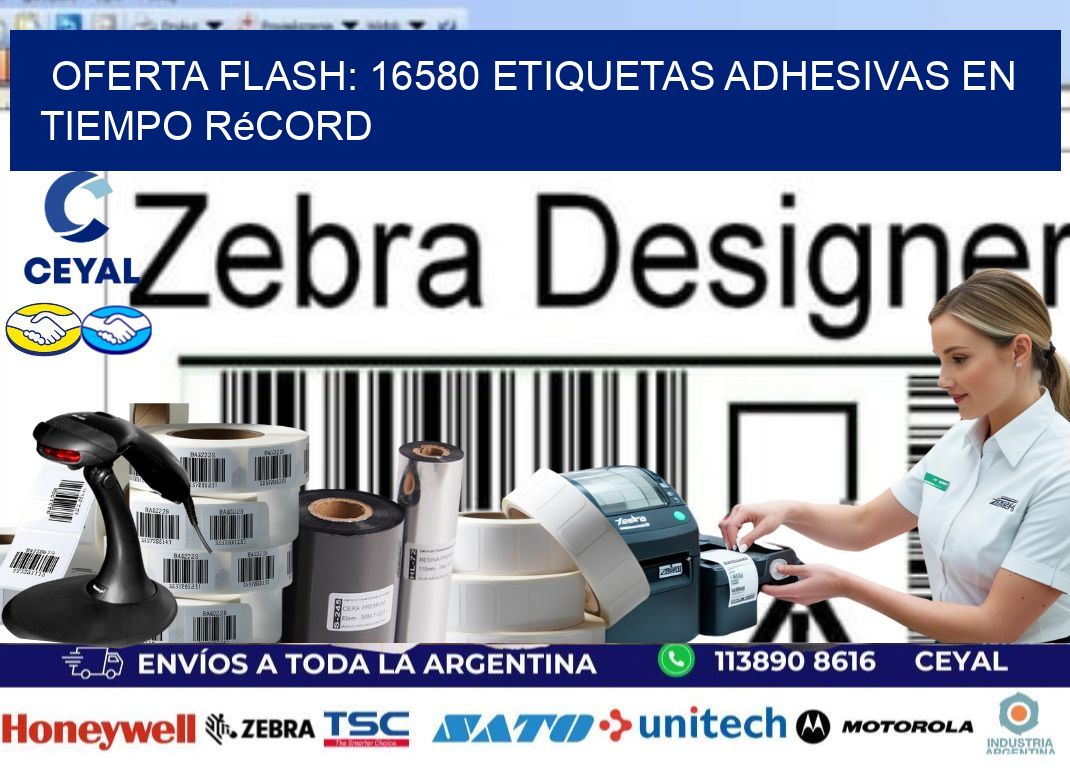 Oferta Flash: 16580 Etiquetas Adhesivas en Tiempo Récord