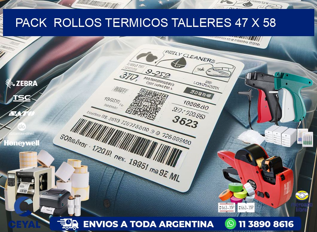 Pack  ROLLOS TERMICOS TALLERES 47 x 58