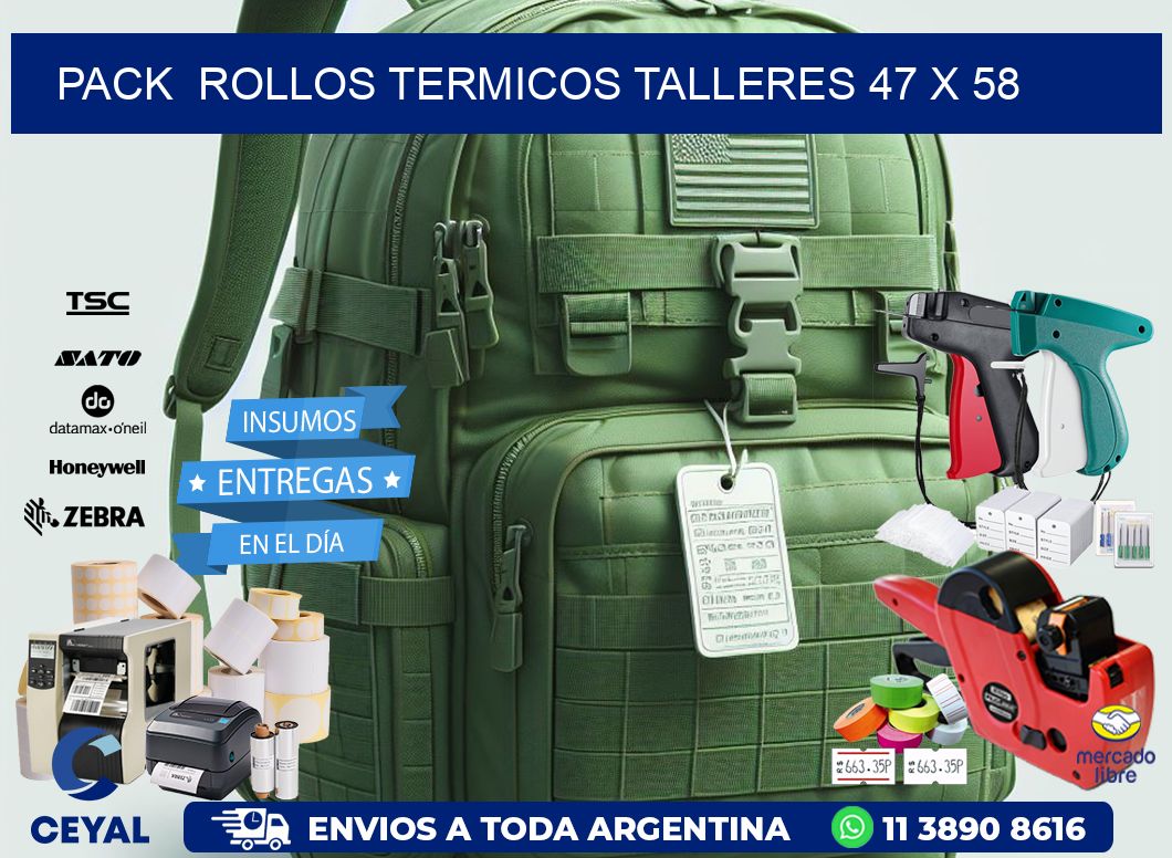 Pack  ROLLOS TERMICOS TALLERES 47 x 58