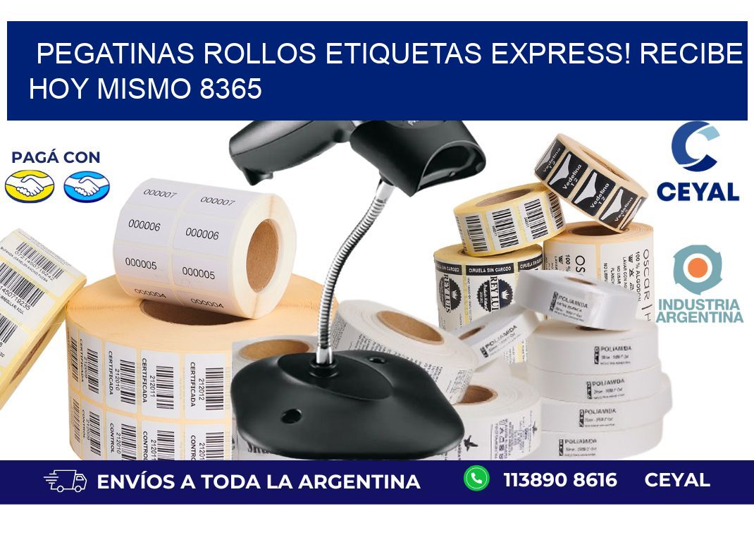 Pegatinas rollos etiquetas Express! Recibe Hoy Mismo 8365