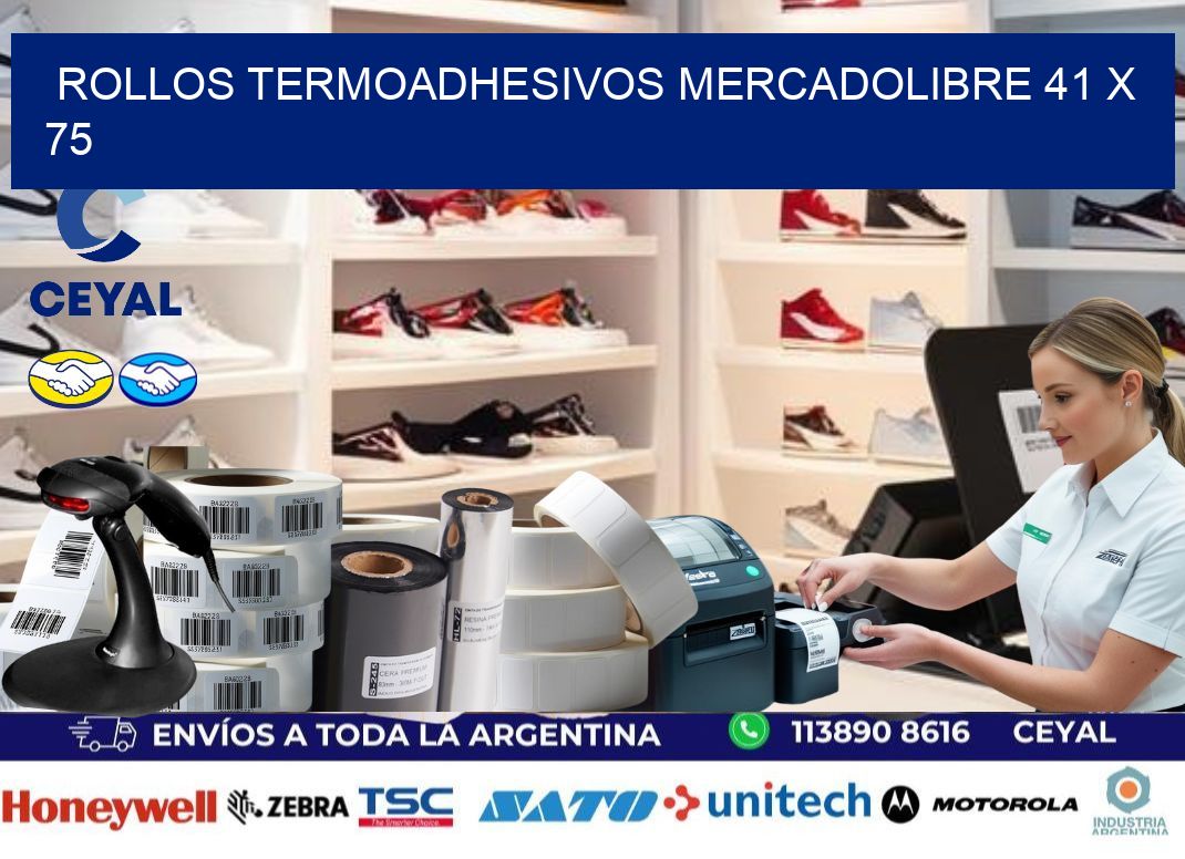 ROLLOS TERMOADHESIVOS MERCADOLIBRE 41 x 75