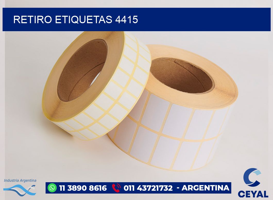 Retiro etiquetas 4415