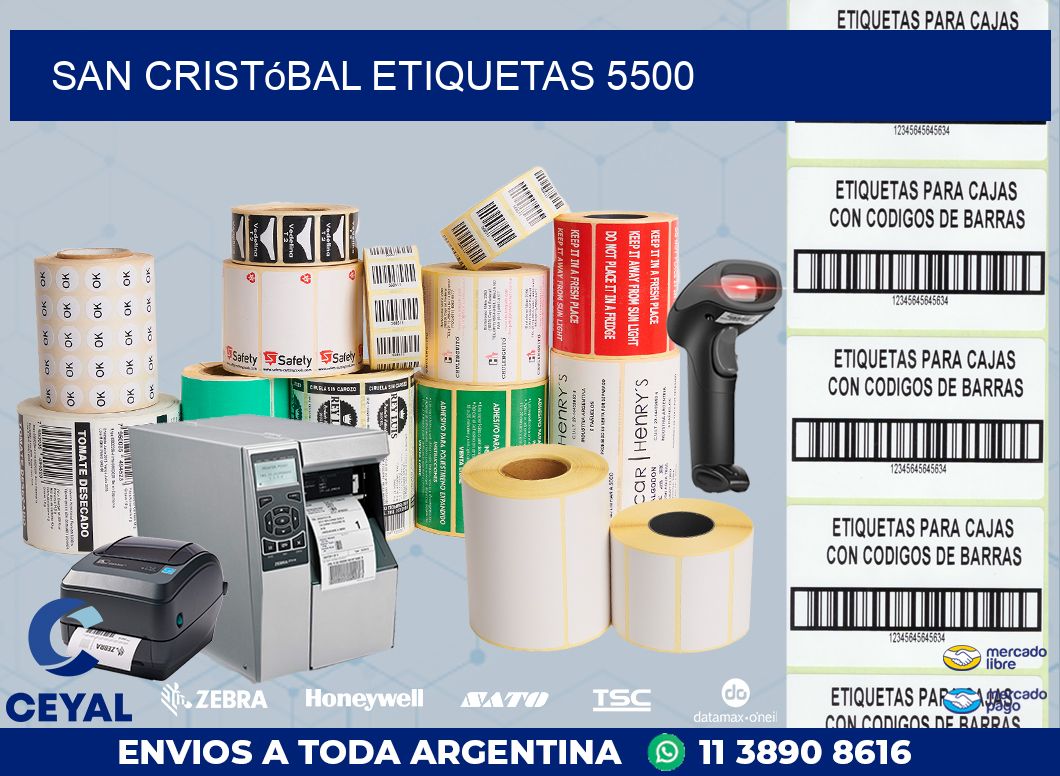 San Cristóbal etiquetas 5500