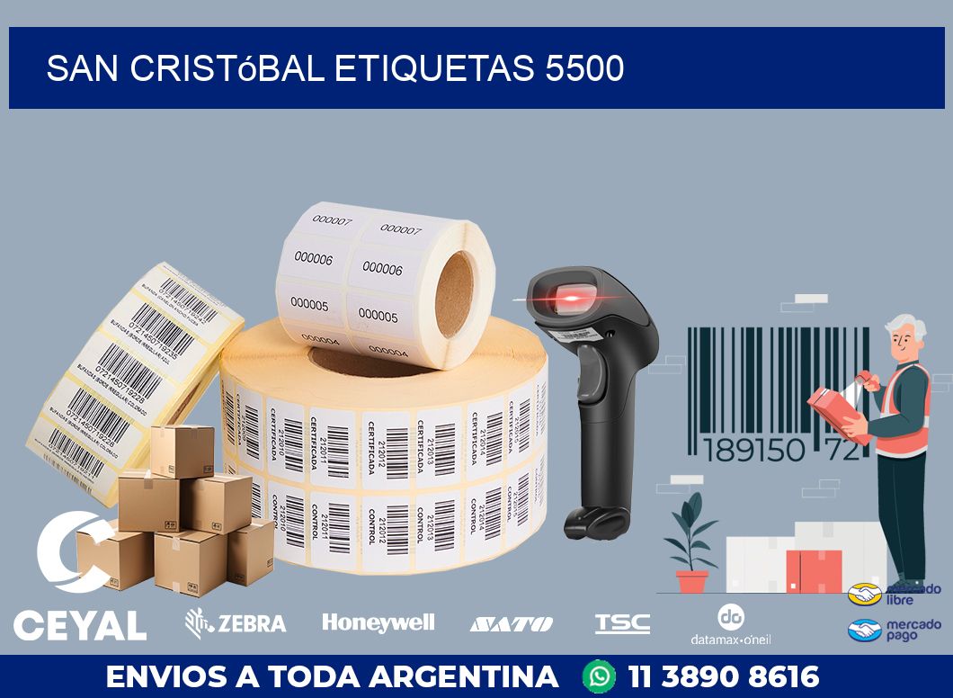 San Cristóbal etiquetas 5500