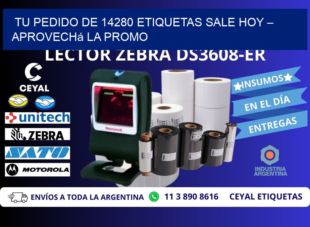 Tu Pedido de 14280 etiquetas Sale Hoy – Aprovechá la Promo